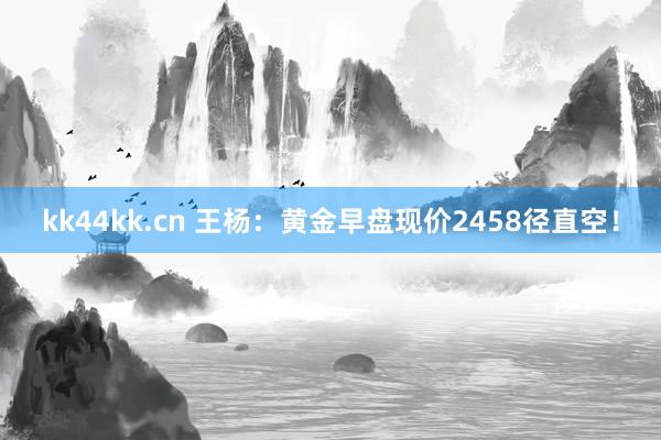 kk44kk.cn 王杨：黄金早盘现价2458径直空！