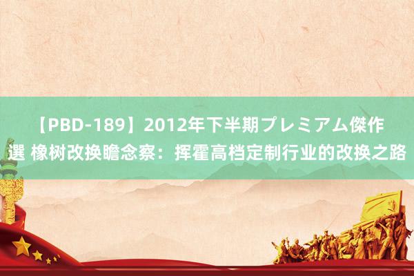 【PBD-189】2012年下半期プレミアム傑作選 橡树改换瞻念察：挥霍高档定制行业的改换之路