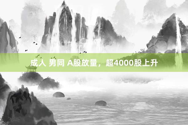 成人 男同 A股放量，超4000股上升