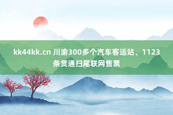 kk44kk.cn 川渝300多个汽车客运站、1123条贯通扫尾联网售票