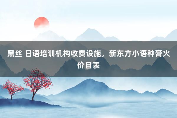 黑丝 日语培训机构收费设施，新东方小语种膏火价目表